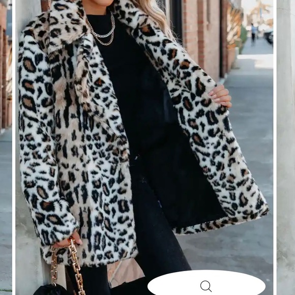 NWT EN CRÉME LADIES NIGHT POCKETED FAUX FUR COAT 🐆, Sz.S, BNWT - Picture 6 of 10